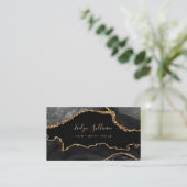 Carte De Visite agate d'or noir (Debout devant)