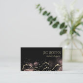 Carte De Visite Agate encre luxe élégant or moderne glam (Debout devant)