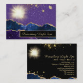 Carte De Visite *~* Agate Energy Ball of Light Purple Gold (Devant / Derrière)