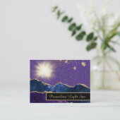 Carte De Visite *~* Agate Energy Ball of Light Purple Gold (Debout devant)