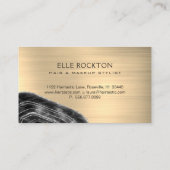 Carte De Visite Agate Geode Gold Construction de métal Noir Onyx (Dos)