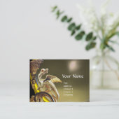 Carte De Visite AGATE GRIS DRAGON D'OR Monogramme (Debout devant)