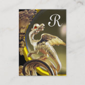Carte De Visite AGATE GRIS DRAGON D'OR Monogramme (Dos)