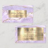 carte de visite Agate lavande (Devant / Derrière)