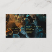 Carte De Visite Agate Liquide Aqua Bronze Gras (Dos)