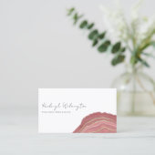 Carte De Visite Agate moderne Marbre rouille Rouge or Parties scin (Debout devant)