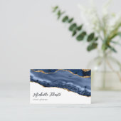 Carte de visite Agate Navy et Or (Debout devant)