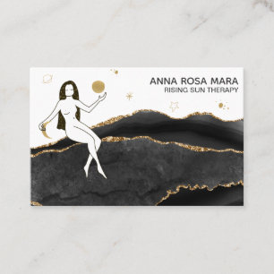 Carte De Visite *~* Agate noir céleste - Déesse de la Parties sc