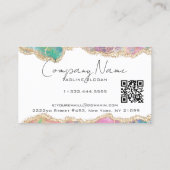 Carte De Visite Agate Opal Borders Overlays (Dos)