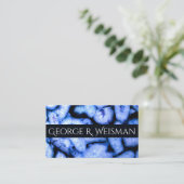 Carte De Visite Agate Quartz Bleu, géodes bleues, motif abstrait (Debout devant)