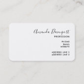 Carte De Visite Agate rose vierge avec ruban or Élégant (Dos)