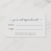 Carte De Visite Agate Silk Gray White Luxury Stylist Appointment (Dos)