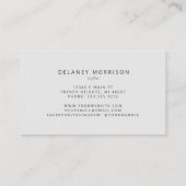 Carte De Visite Agate Soie Gris Blanc Luxe (Dos)