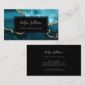 Carte De Visite Agate turquoise (Devant / Derrière)