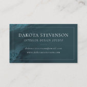 Carte De Visite Agate Turquoise cristallisée | Pierre marbrée noir (Dos)