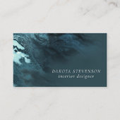 Carte De Visite Agate Turquoise cristallisée | Pierre marbrée noir (Devant)