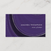 Carte De Visite Agate violet et argenté (Devant)
