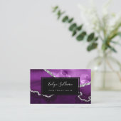 Carte De Visite agate violette (Debout devant)