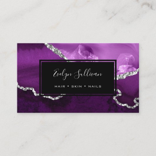 Carte De Visite agate violette (Devant)