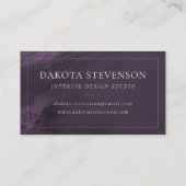 Carte De Visite Agate violette cristallisée | Moody Marbled Stone (Dos)