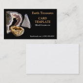 Carte De Visite Agates de minerai de cristaux de roche de Geode (Devant / Derrière)