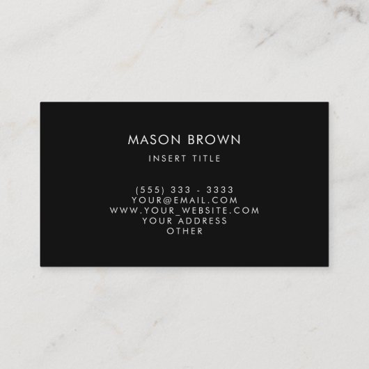 Carte De Visite Âge moderne (Dos)