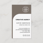 Carte De Visite Agence Créative Logo QR Moderne (Dos)
