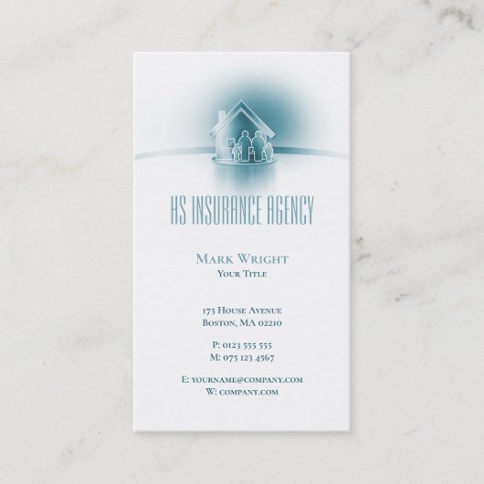 Carte De Visite Agence d'assurance professionnelle HS | Sécurité f (Devant)