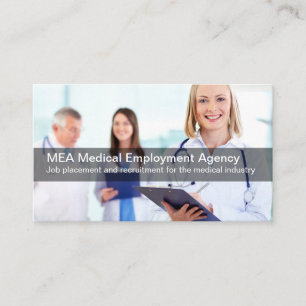 Carte De Visite Agence de placement de l'industrie médicale