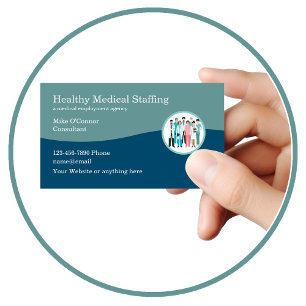 Carte De Visite Agence de placement de personnel médical
