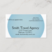 Carte De Visite Agence de planification des voyages (Dos)
