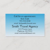 Carte De Visite Agence de planification des voyages (Dos)