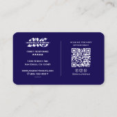 Carte De Visite Agence de première intervention minimale bleu fonc (Dos)