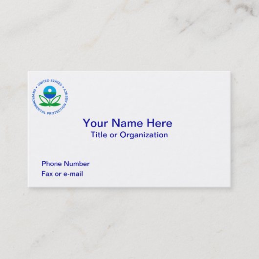 Carte De Visite Agence de protection de l'environnement (Devant)