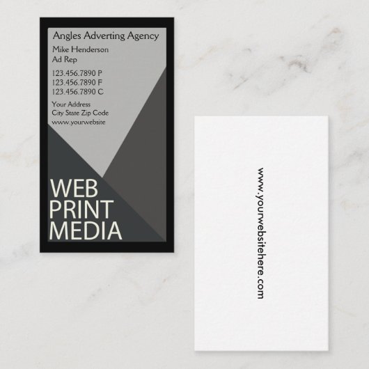 Carte De Visite Agence de publicité (Devant / Derrière)
