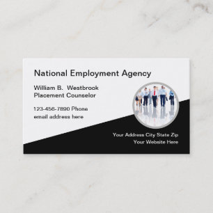Carte De Visite Agence de travail temporaire