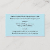 Carte De Visite Agence de Voyage Blue Agent Red Beach Chaises (Dos)