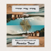 Carte De Visite Agence De Voyage Marketing Et Publicité Tropical (Extérieur déplié)