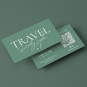 Carte De Visite Agence de voyage minimaliste Planificateur de voya