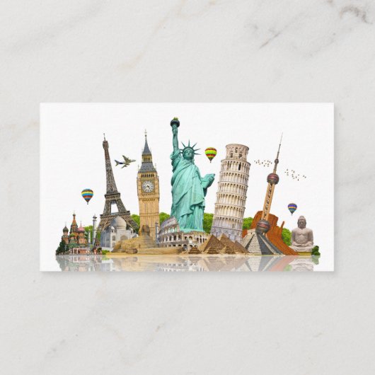 Carte De Visite Agence de Voyage Personnalisé Vacances de croisièr (Dos)