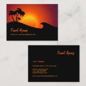 Carte De Visite Agence de Voyage Tropical Island (Devant / Derrière)