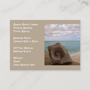 Carte De Visite Agence de voyages de vacances de plage