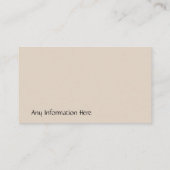 Carte De Visite Agence de voyages, plage et sable (Dos)