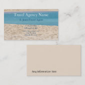 Carte De Visite Agence de voyages, plage et sable (Devant / Derrière)