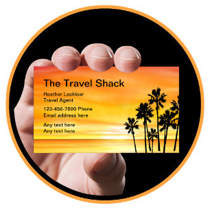 Carte De Visite Agence de voyages Sunset Scenic Design