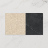 Carte De Visite Agence immobilière | Marbre | Cuir (Dos)