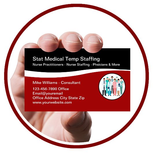 Carte De Visite Agence Médicale de dotation Moderne