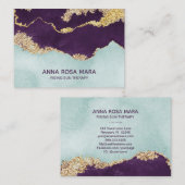 Carte De Visite *~* Agencement de la Parties scintillant d'or de l (Devant / Derrière)