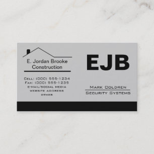 Carte De Visite Agent-Construction-Bricoleur classique 1c