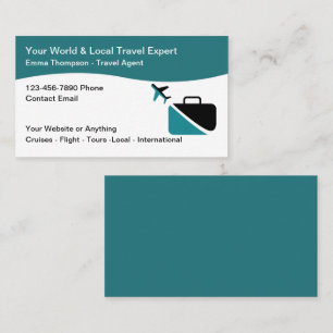 Carte De Visite Agent Courtier Expert en Voyages Modernes